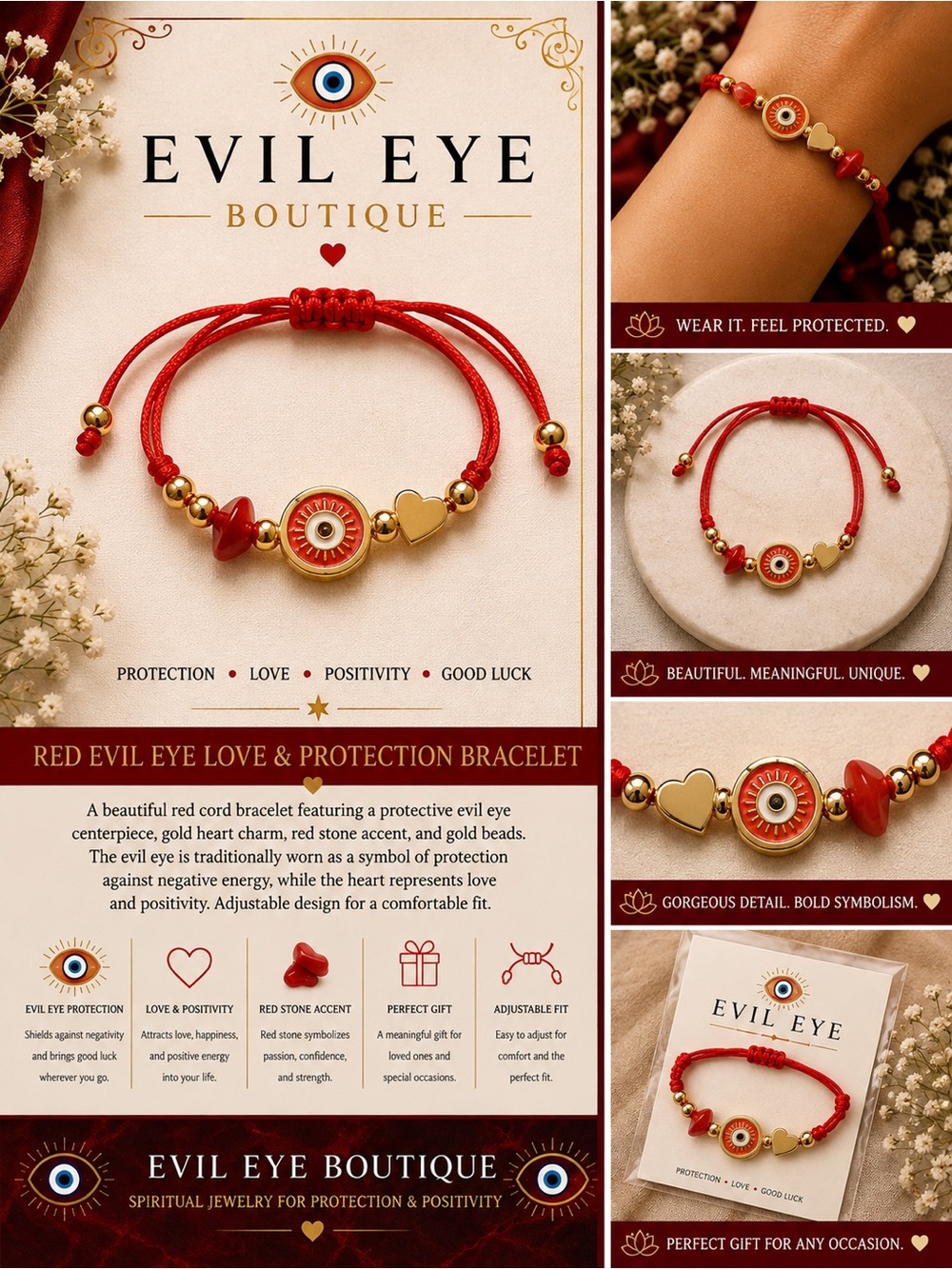 🧿😍Red Love & Protection Bracelet😍❤️